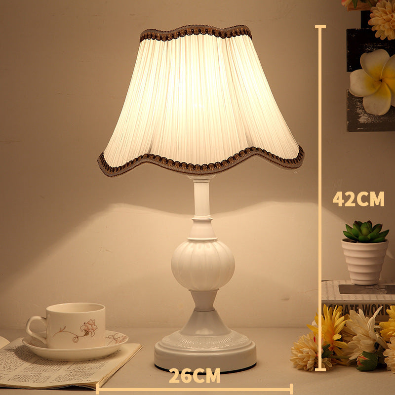 Vintage European Glass Table Lamp