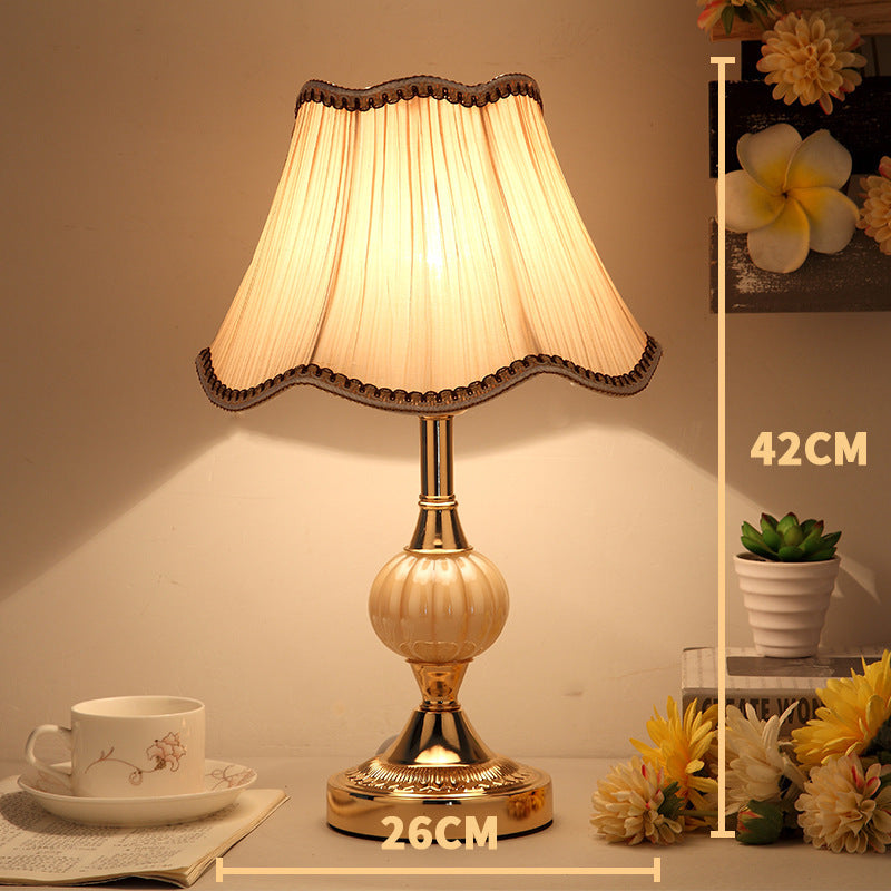 Vintage European Glass Table Lamp