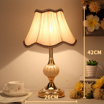 Vintage European Glass Table Lamp