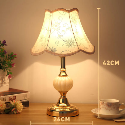 Vintage European Glass Table Lamp