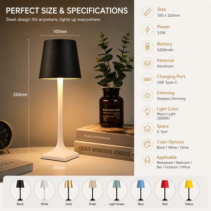 Nordic Rechargeable Table Lamp | Modern USB LED Light