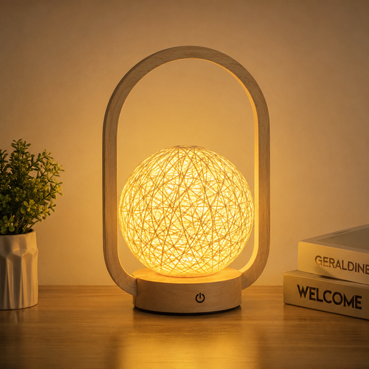 Nordic Rattan Glow Table Lamp