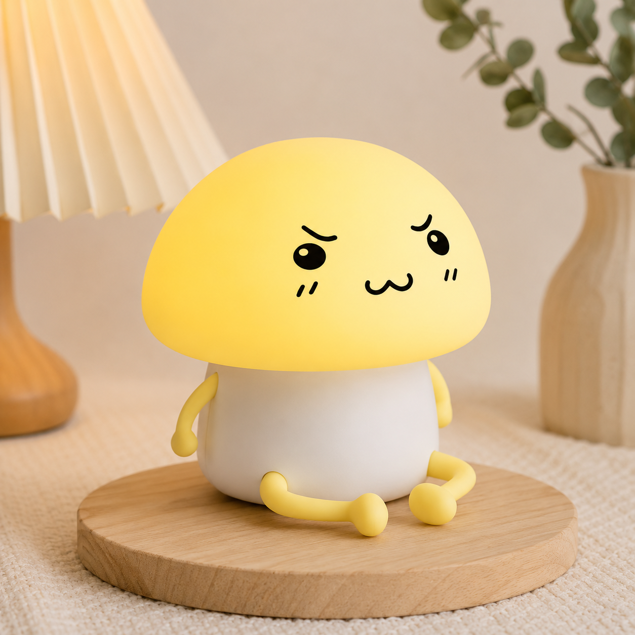 Silicone Touch LED Cartoon Pet Night Light Mushroom Lamp