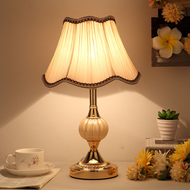 Vintage European Glass Table Lamp