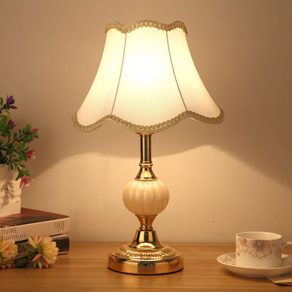 Vintage European Glass Table Lamp