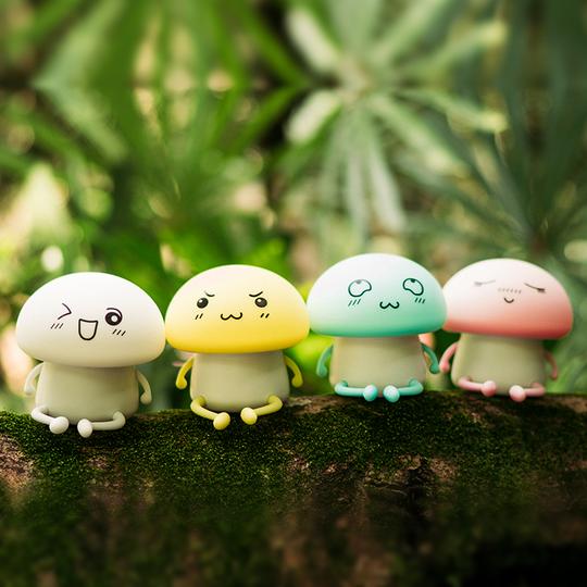 Silicone Touch LED Cartoon Pet Night Light Mushroom Lamp