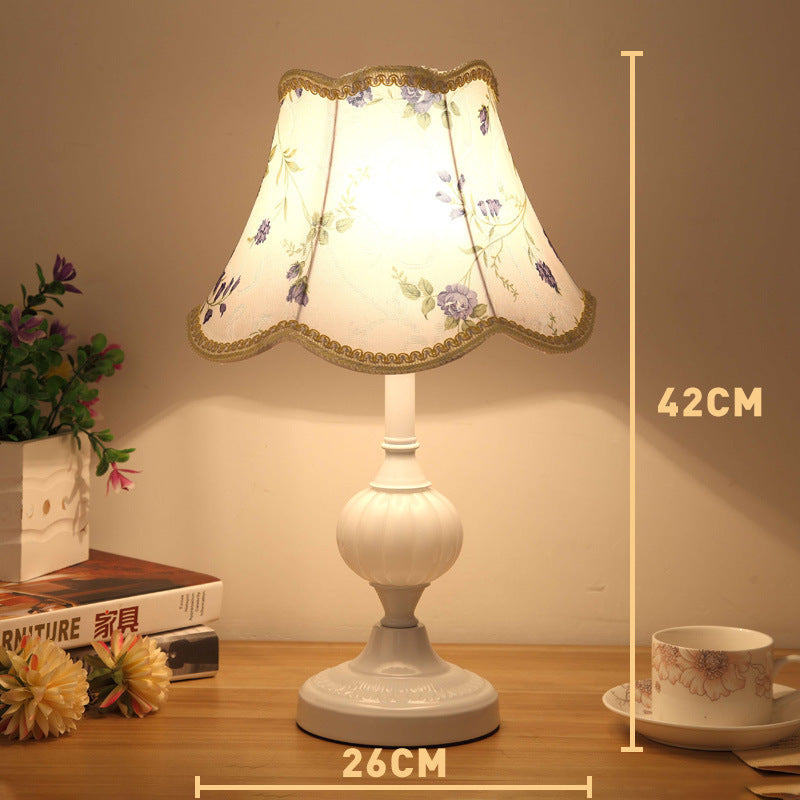 Vintage European Glass Table Lamp