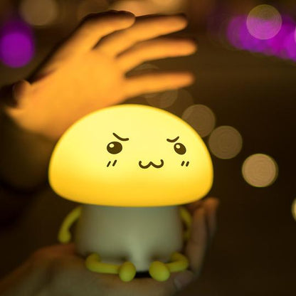 Silicone Touch LED Cartoon Pet Night Light Mushroom Lamp