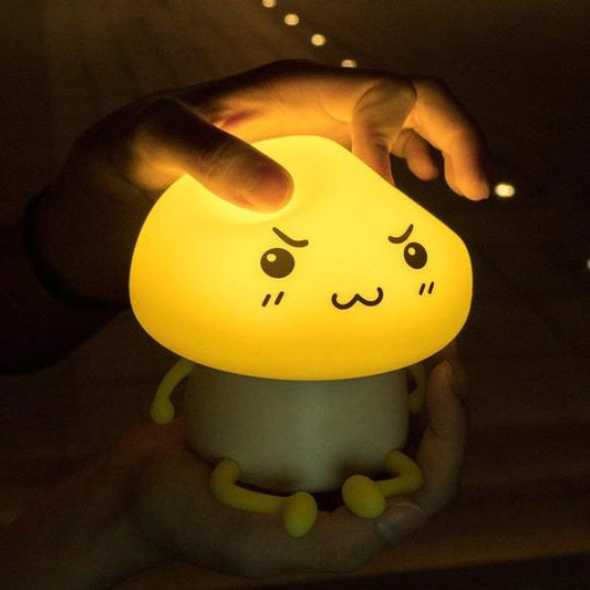 Silicone Touch LED Cartoon Pet Night Light Mushroom Lamp
